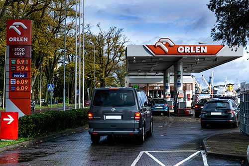 Orlen Tankstelle in Swinemünde