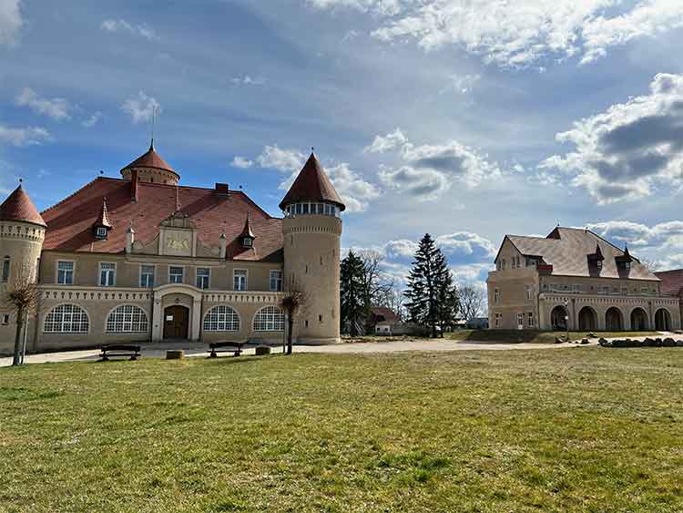 Blick auf das Schloss Stolpe