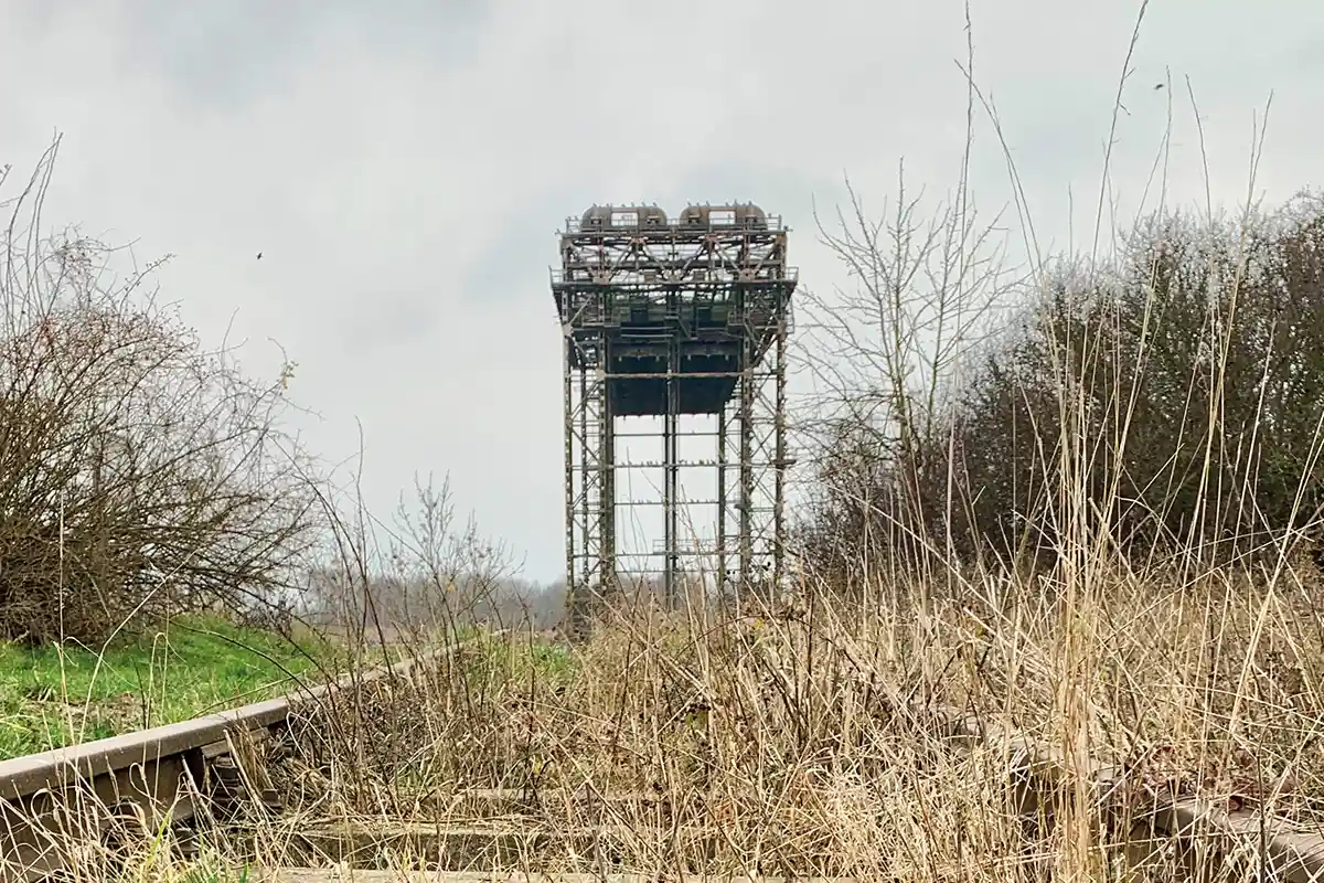 Hubbrücke Karnin Überreste der historischen Hubbrücke in Karnin auf Usedom
