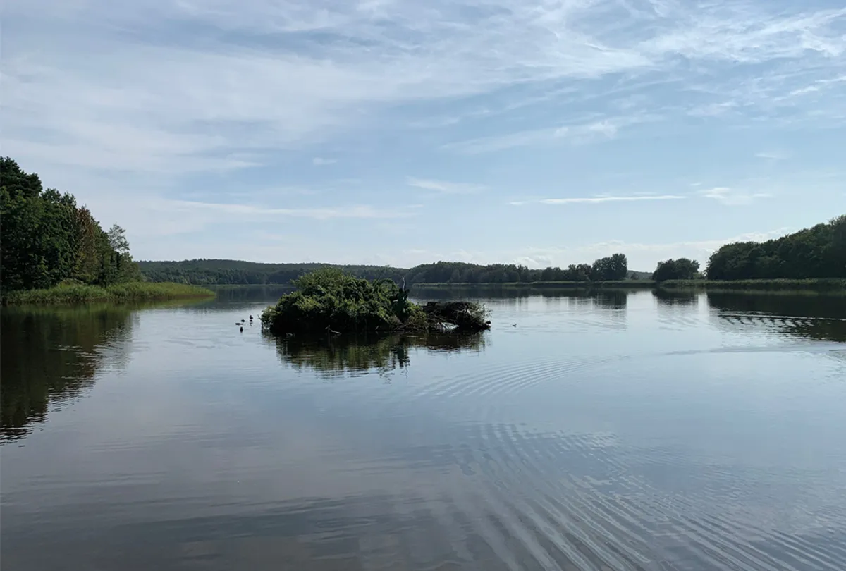 Blick auf den Kölpinsee in Loddin auf Usedom