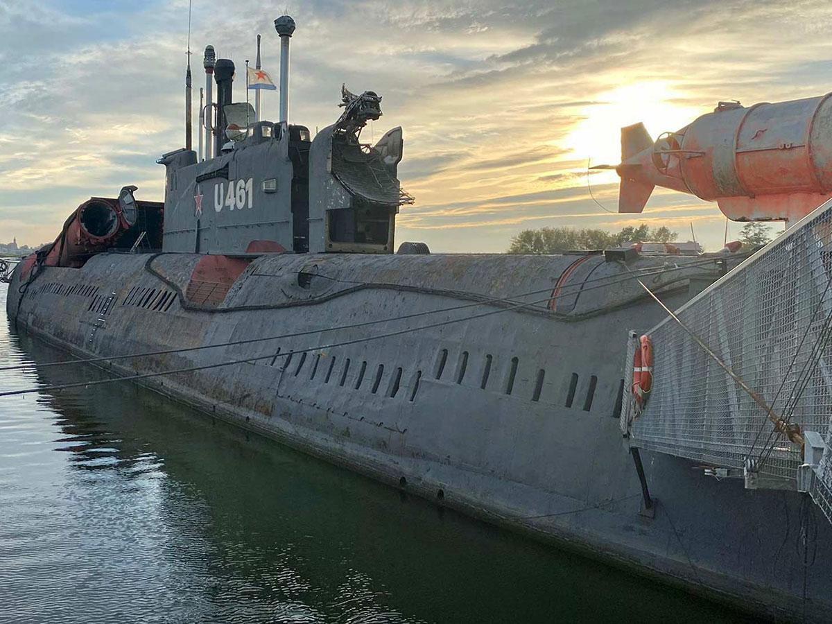 Blick auf das U-Boot in Peenemünde auf Usedom