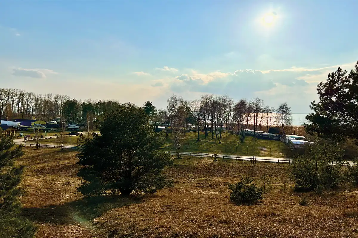 Blick auf das Achterwasser in Ückeritz auf Usedom