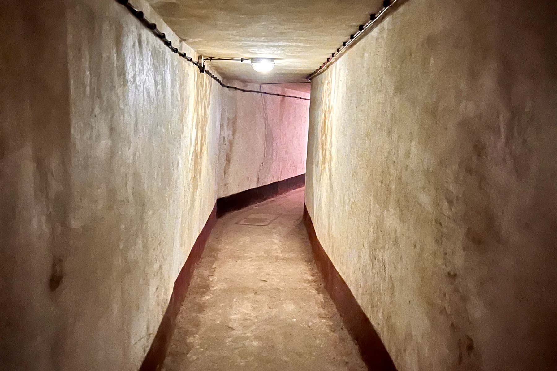 Unterirdische Tunnel der Batterie Vineta in Swinemünde<br />
