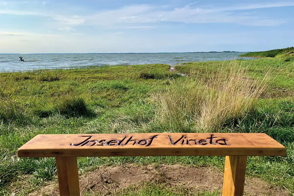 Blick auf das Achterwasser in Zempin auf Usedom