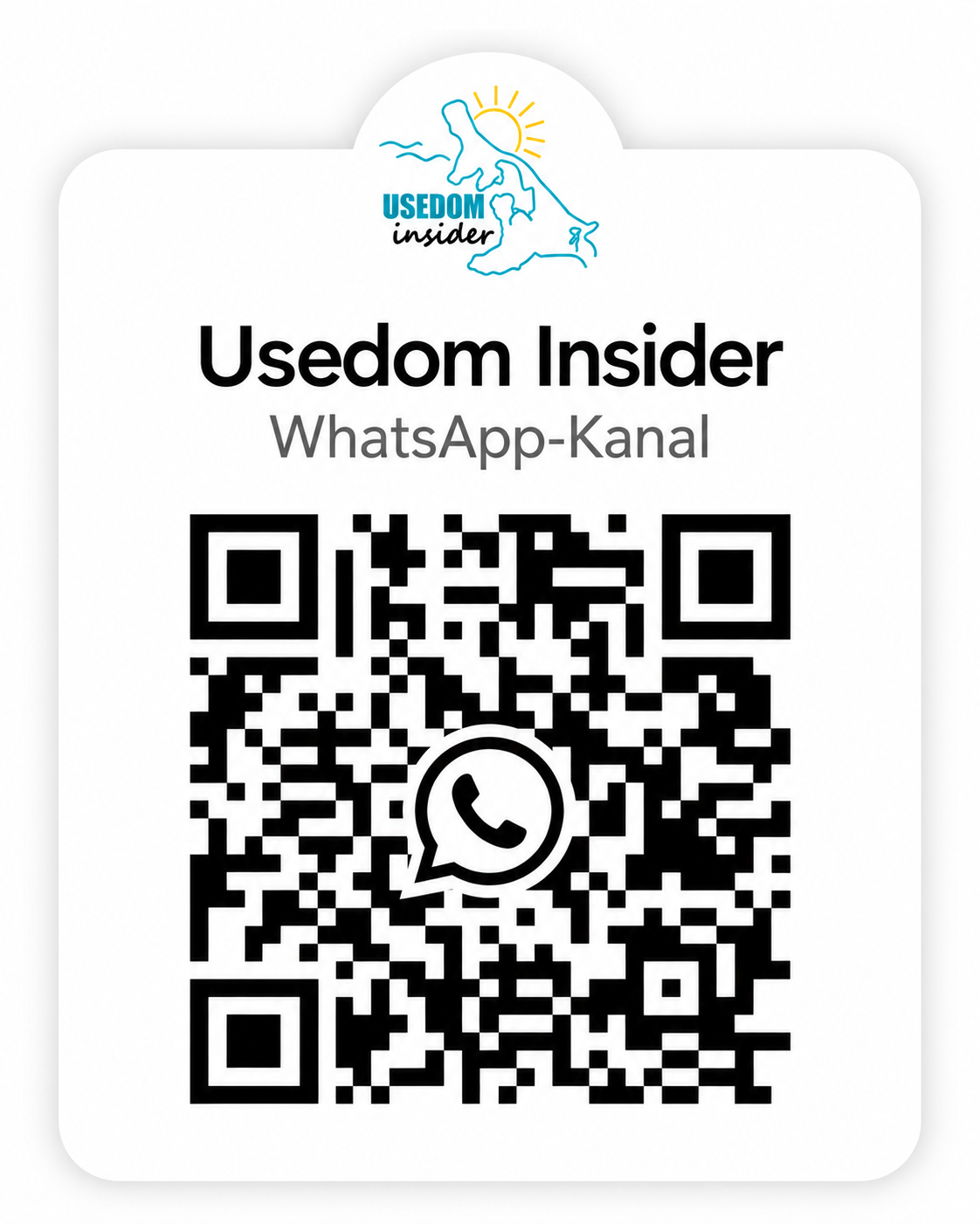 QR-Code zum WhatsApp-Kanal von Usedom Insider